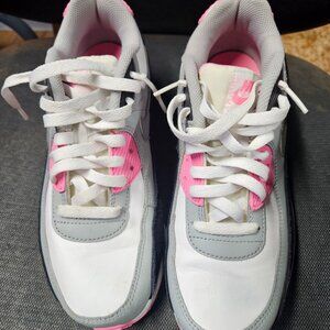Nike Air Max 90 Rose Size 7Y White/Grey/Black/Pink